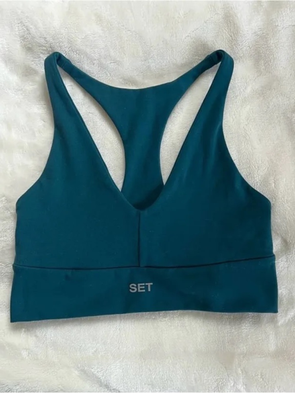 SET Active Teal Matching Set Racerback Sports Bra & Shorts
